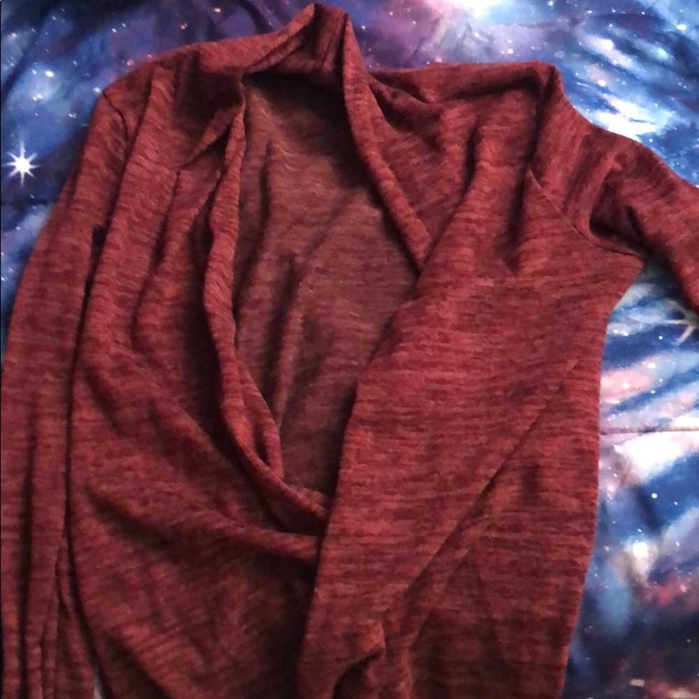 Maroon cardigan
